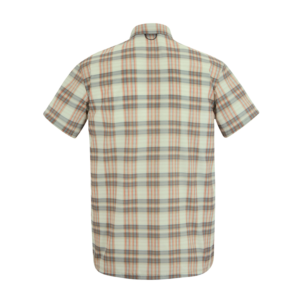 Stone White - Back - Regatta Mens Checked Insect Repellent Short-Sleeved Travel Shirt