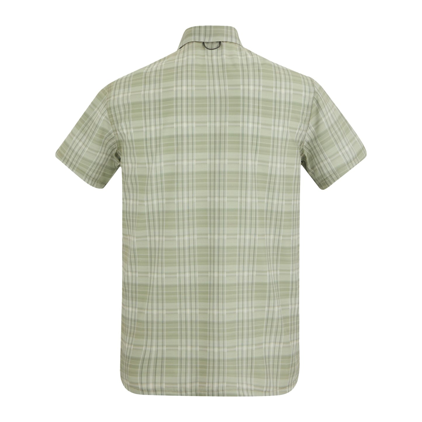 Light Sage - Back - Regatta Mens Checked Insect Repellent Short-Sleeved Travel Shirt