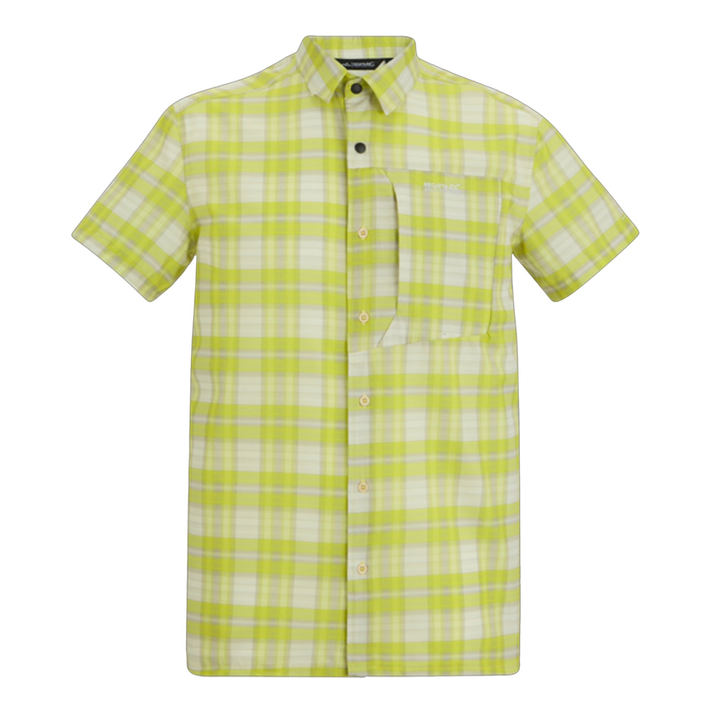 Dark Tang - Front - Regatta Mens Checked Insect Repellent Short-Sleeved Travel Shirt