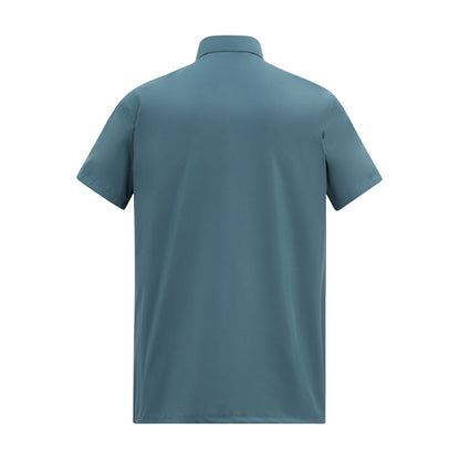 China Blue - Back - Regatta Mens Insect Repellent Short-Sleeved Travel Shirt