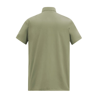 Sage Green - Back - Regatta Mens Insect Repellent Short-Sleeved Travel Shirt