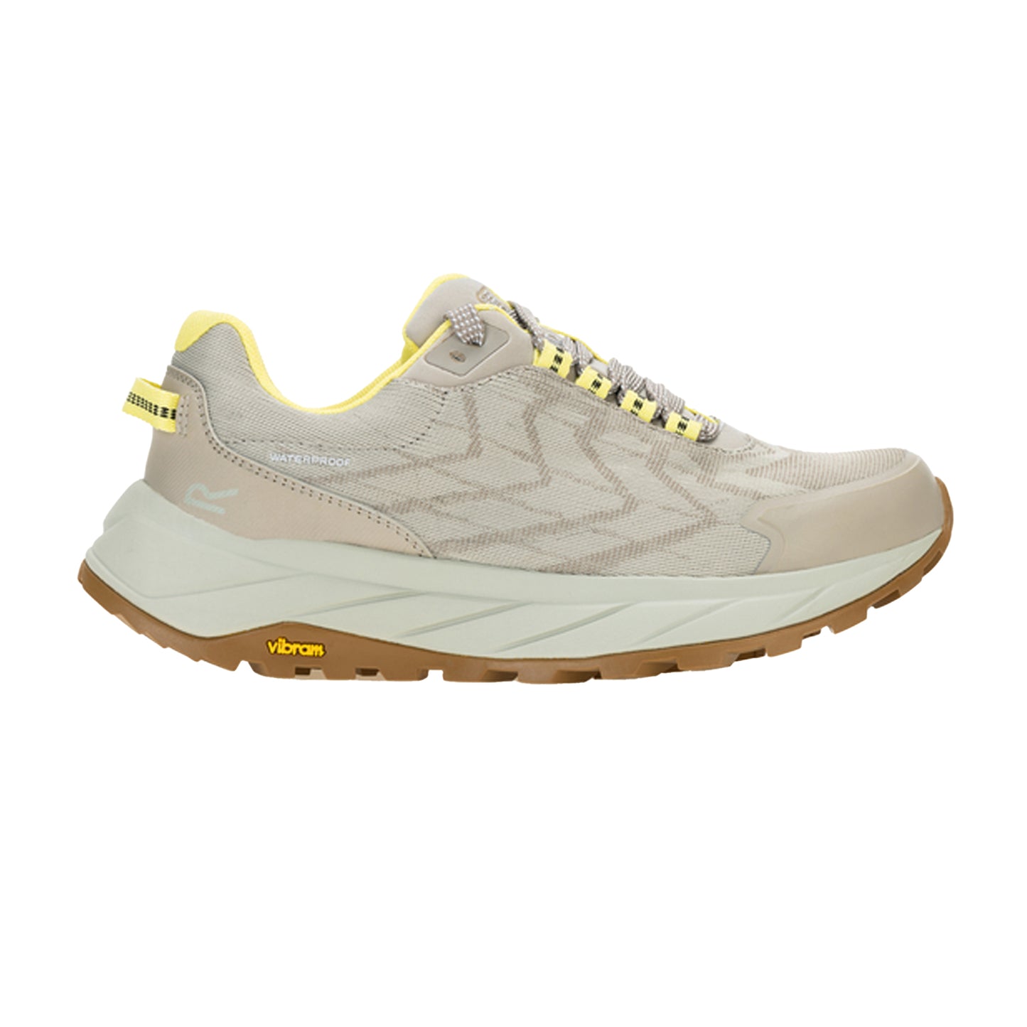 Parchment-Canary Yellow - Side - Regatta Womens-Ladies Cruize Trainers