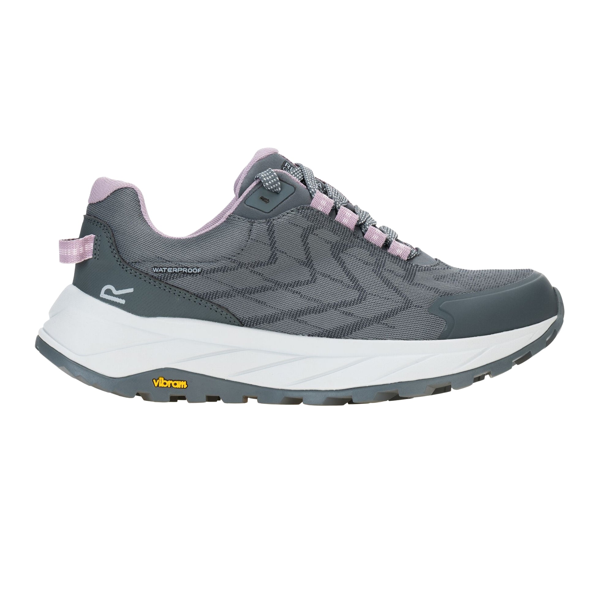 Dark Storm-Powder Lilac - Side - Regatta Womens-Ladies Cruize Trainers