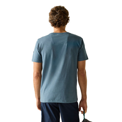 China Blue - Pack Shot - Regatta Mens Finlo Logo T-Shirt