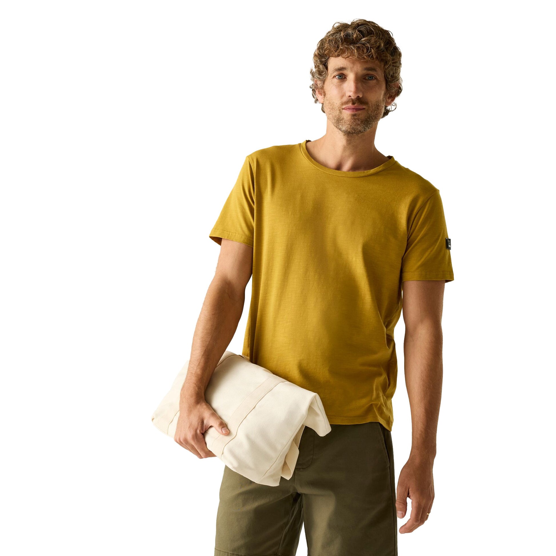 Wood Brown - Lifestyle - Regatta Mens Finlo Logo T-Shirt