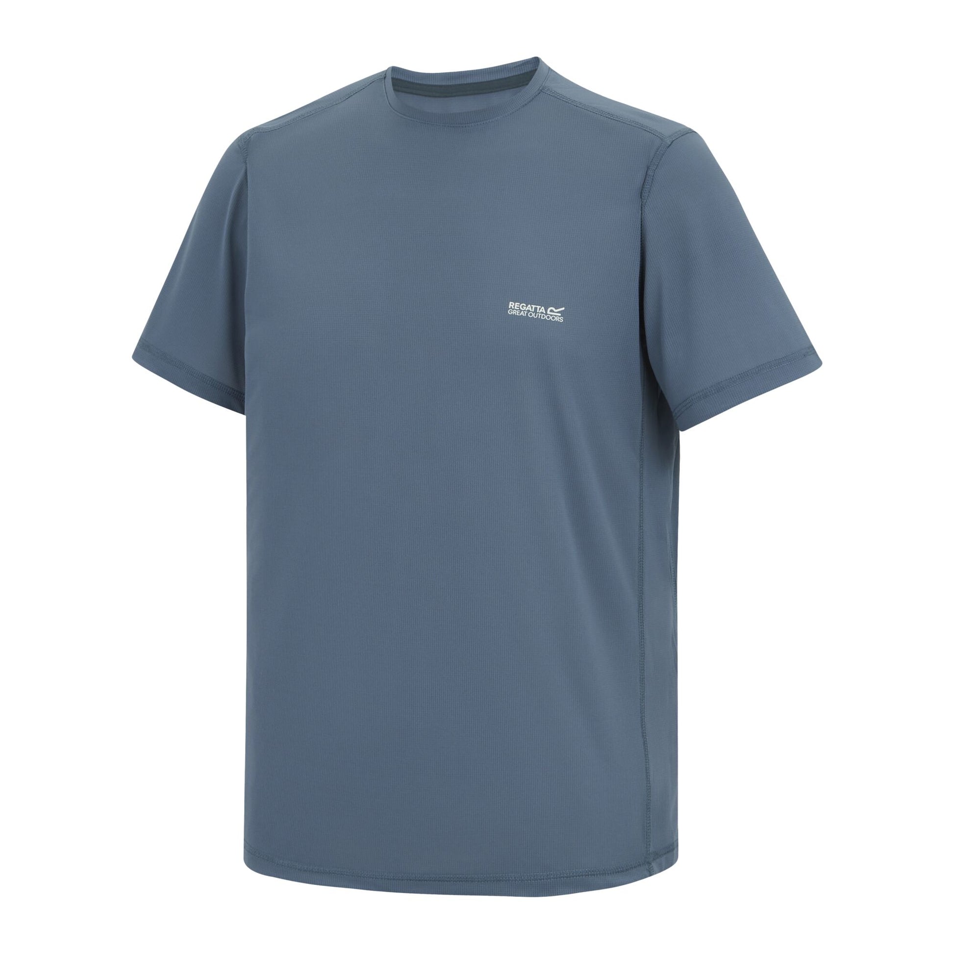 China Blue - Side - Regatta Mens Fingal Stretch T-Shirt