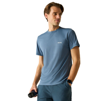 China Blue - Lifestyle - Regatta Mens Fingal Stretch T-Shirt