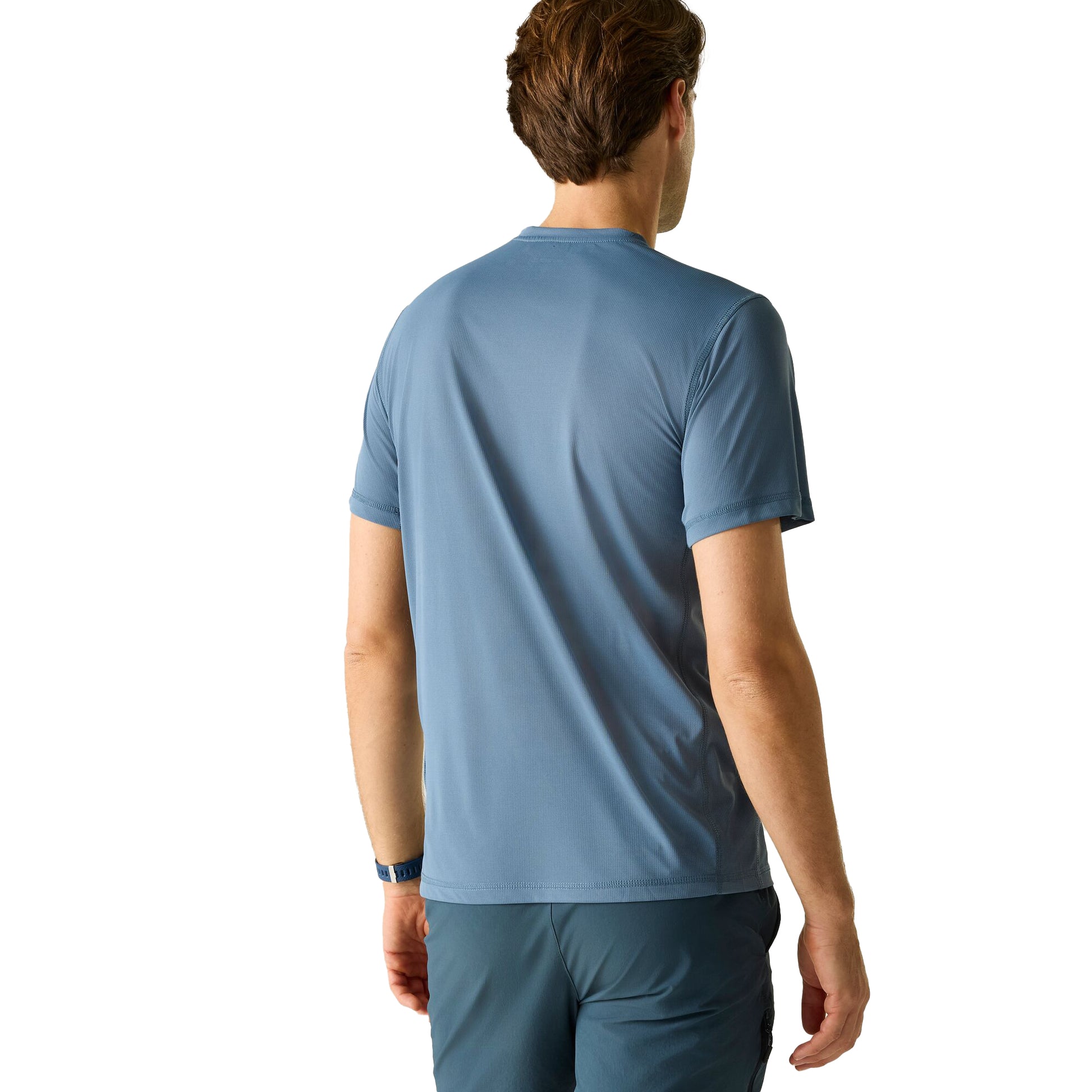 China Blue - Pack Shot - Regatta Mens Fingal Stretch T-Shirt