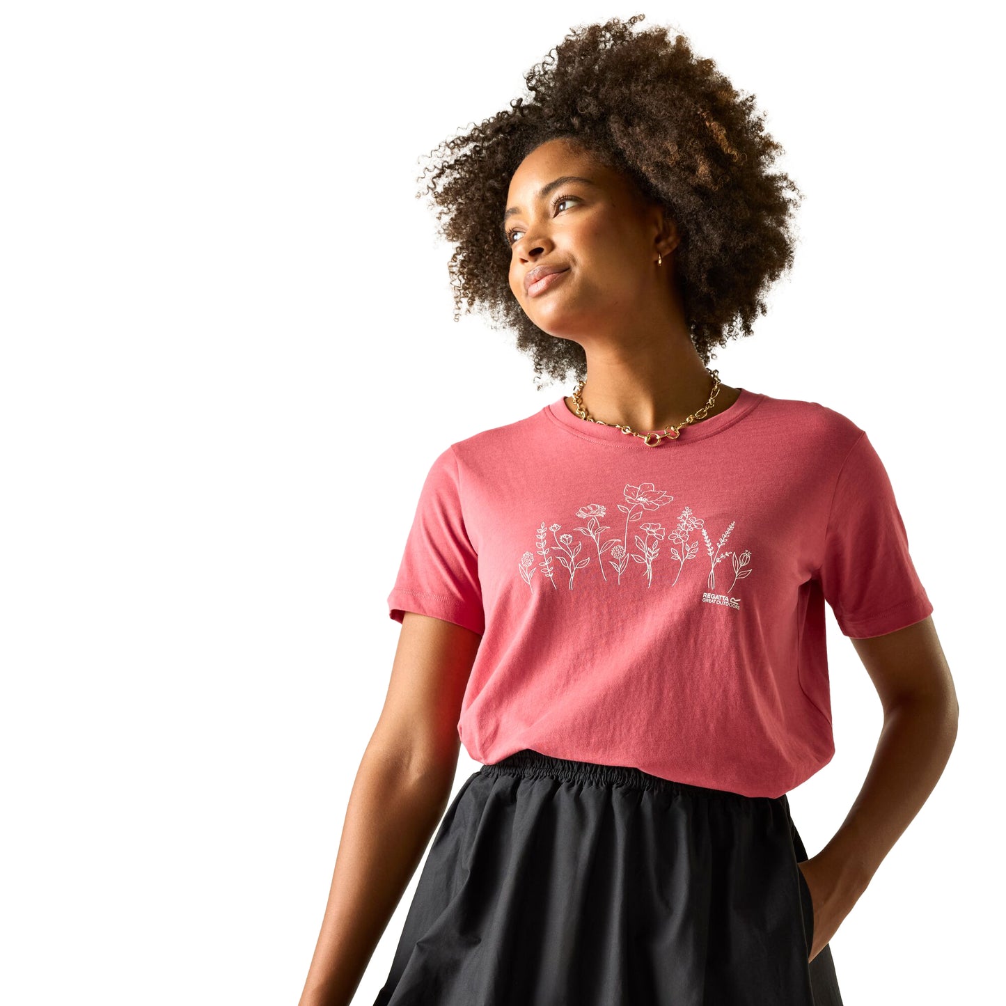 Slate Rose - Lifestyle - Regatta Womens-Ladies Filandra VX Floral T-Shirt