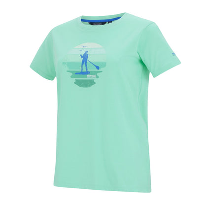 Ice Green - Side - Regatta Womens-Ladies Filandra VX Sunset Paddleboard T-Shirt