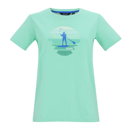 Ice Green - Front - Regatta Womens-Ladies Filandra VX Sunset Paddleboard T-Shirt