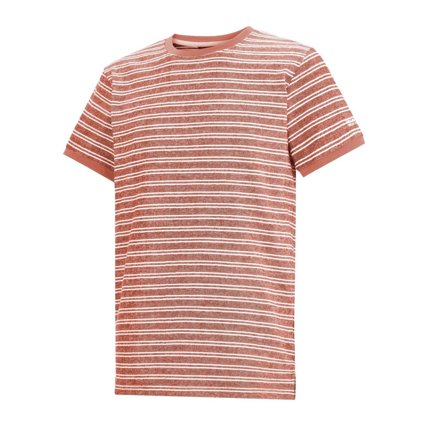 Brick-White Stone - Side - Regatta Mens Benlin Striped T-Shirt