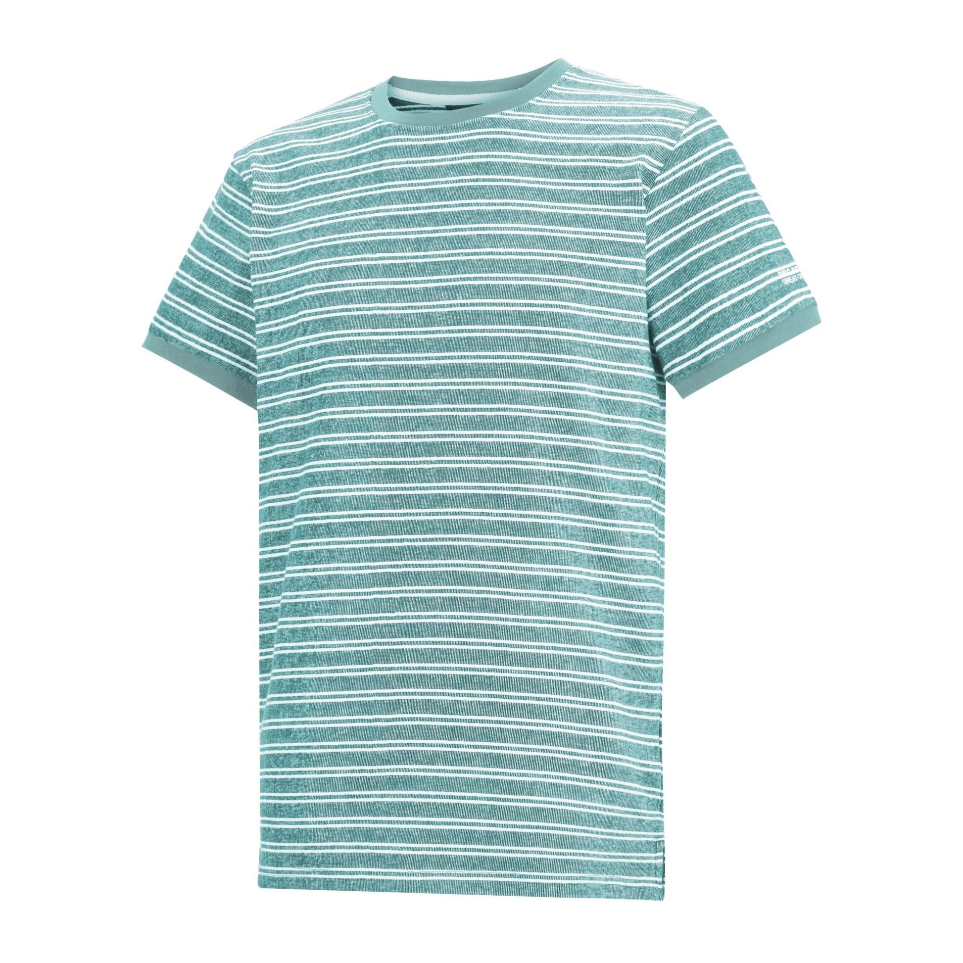 Arctic White - Side - Regatta Mens Benlin Striped T-Shirt