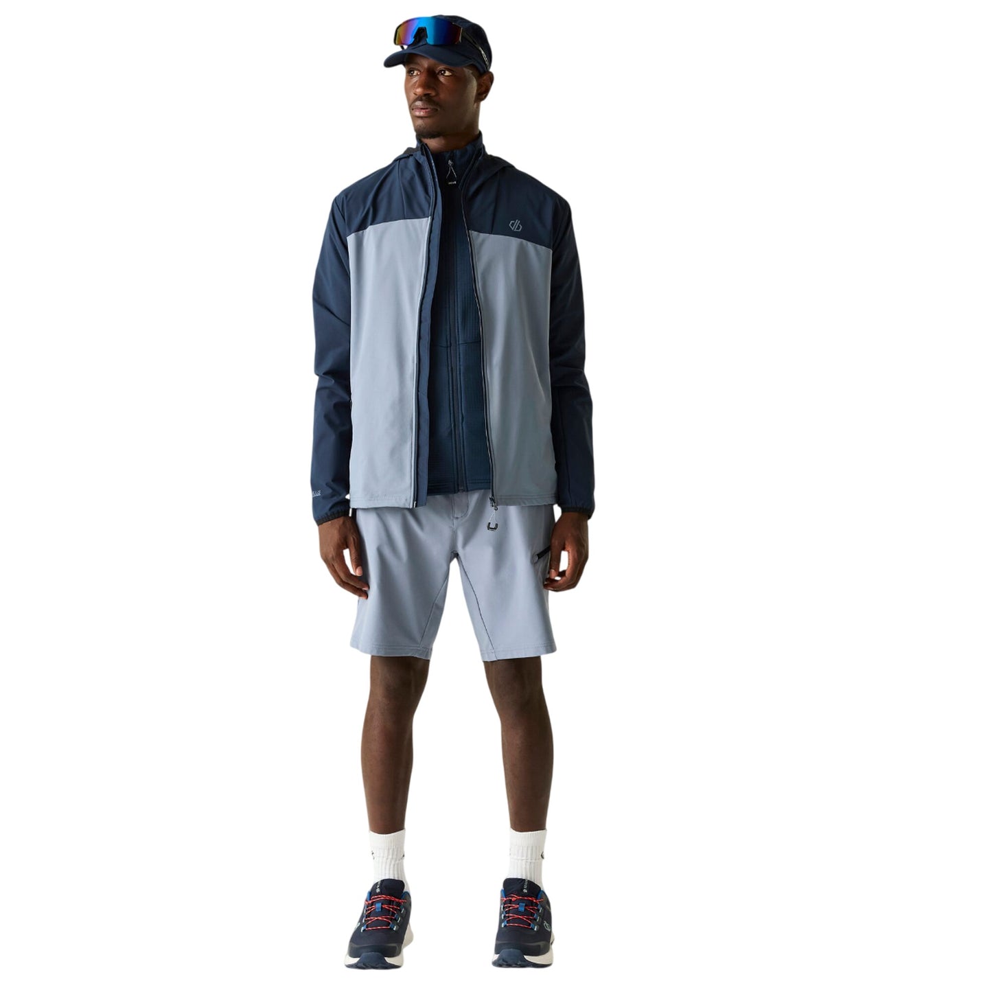 Navy-Mercury - Lifestyle - Dare 2B Mens Endurance Contrast Detail Soft Shell Jacket