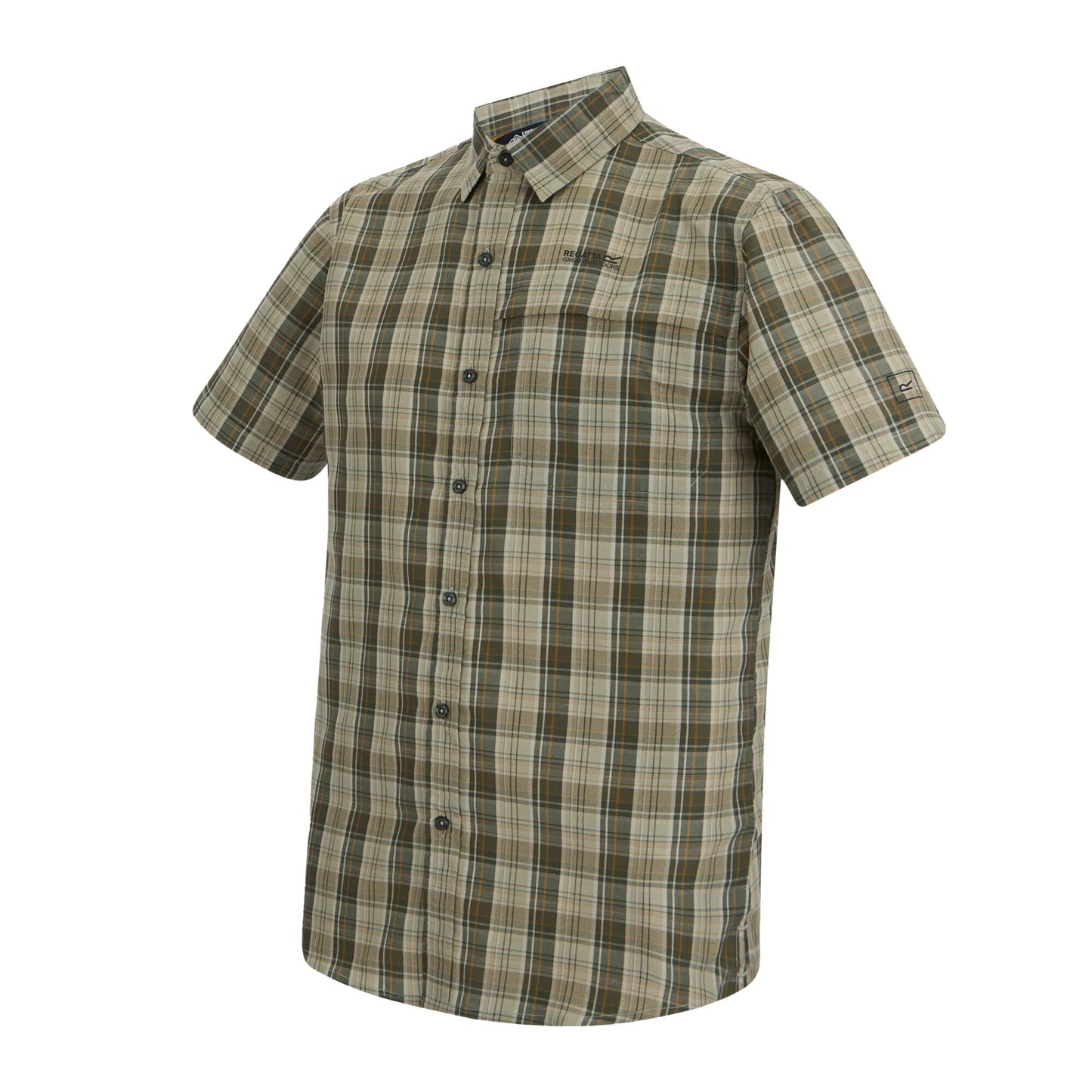 Light Sage - Side - Regatta Mens Mindano Multi Check Short-Sleeved Shirt