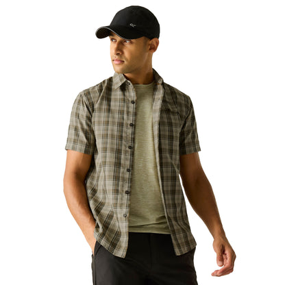 Light Sage - Lifestyle - Regatta Mens Mindano Multi Check Short-Sleeved Shirt