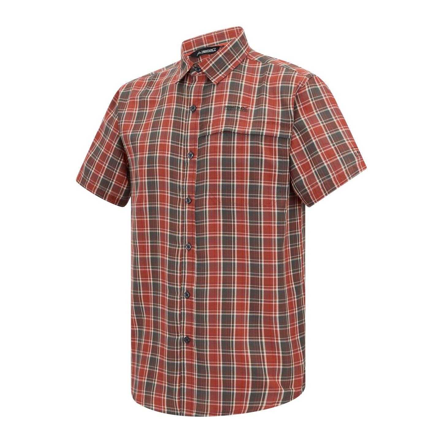 Dark Storm - Side - Regatta Mens Mindano Multi Check Short-Sleeved Shirt