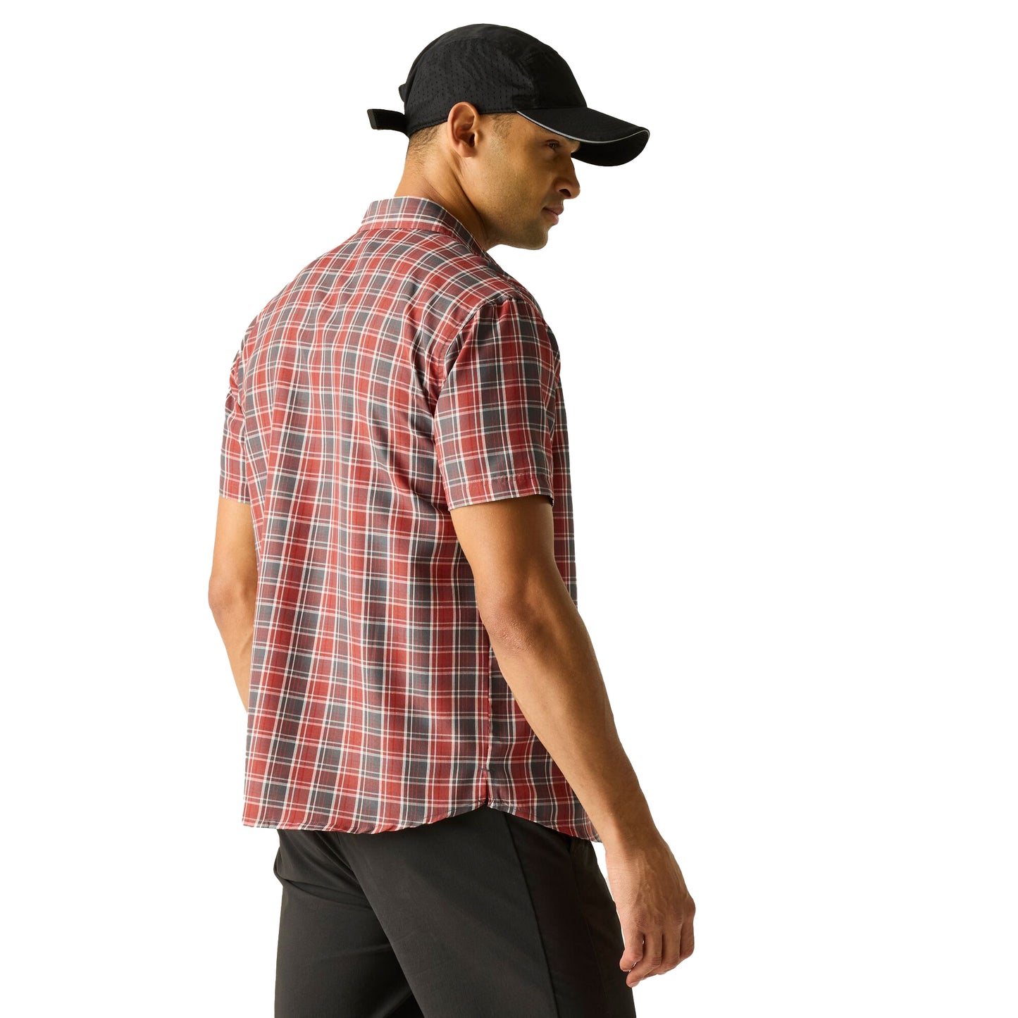 Dark Storm - Pack Shot - Regatta Mens Mindano Multi Check Short-Sleeved Shirt