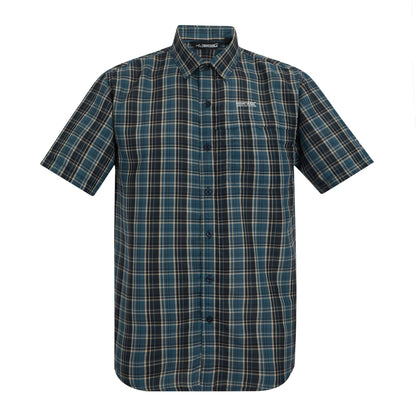 Night Sky - Front - Regatta Mens Mindano Multi Check Short-Sleeved Shirt