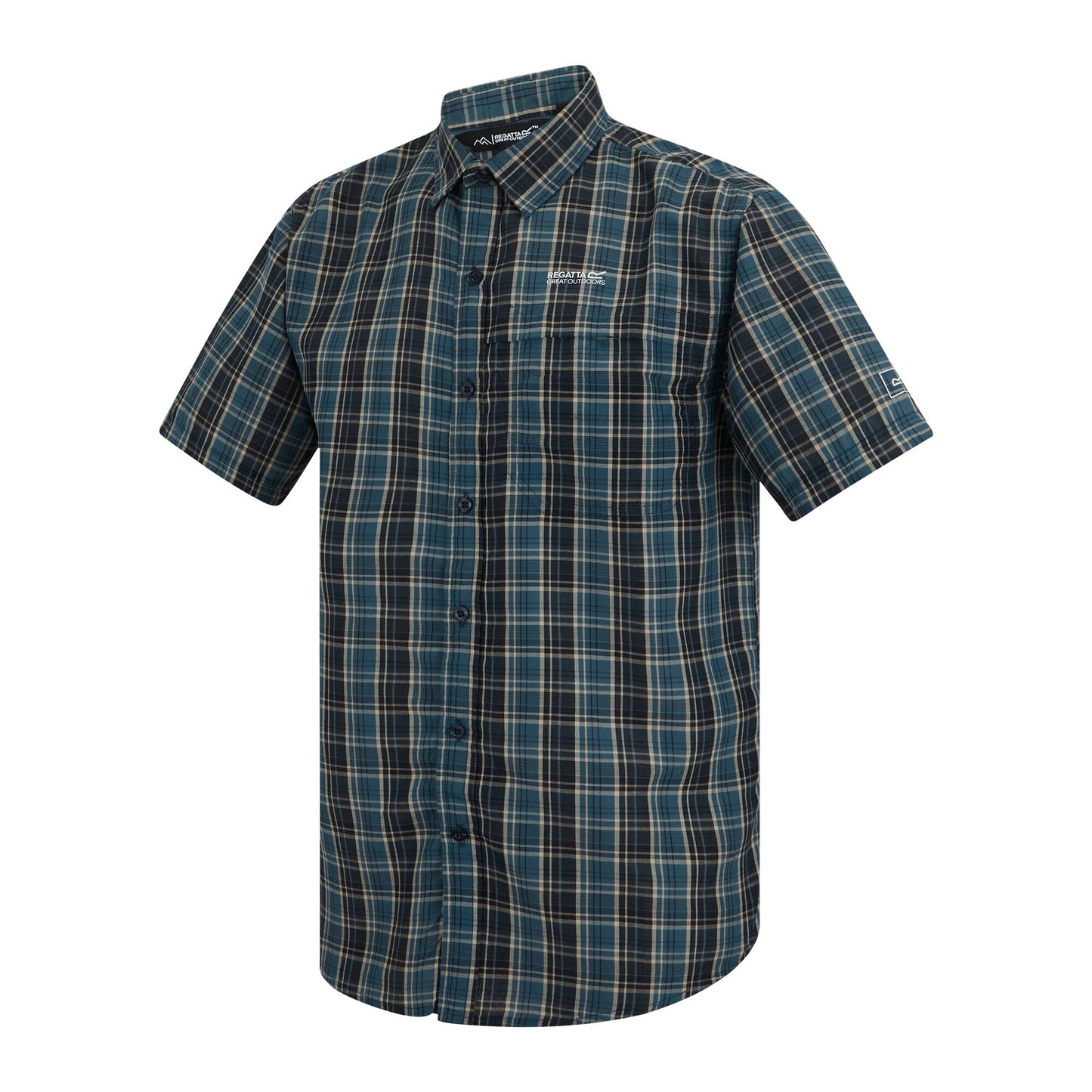 Night Sky - Side - Regatta Mens Mindano Multi Check Short-Sleeved Shirt