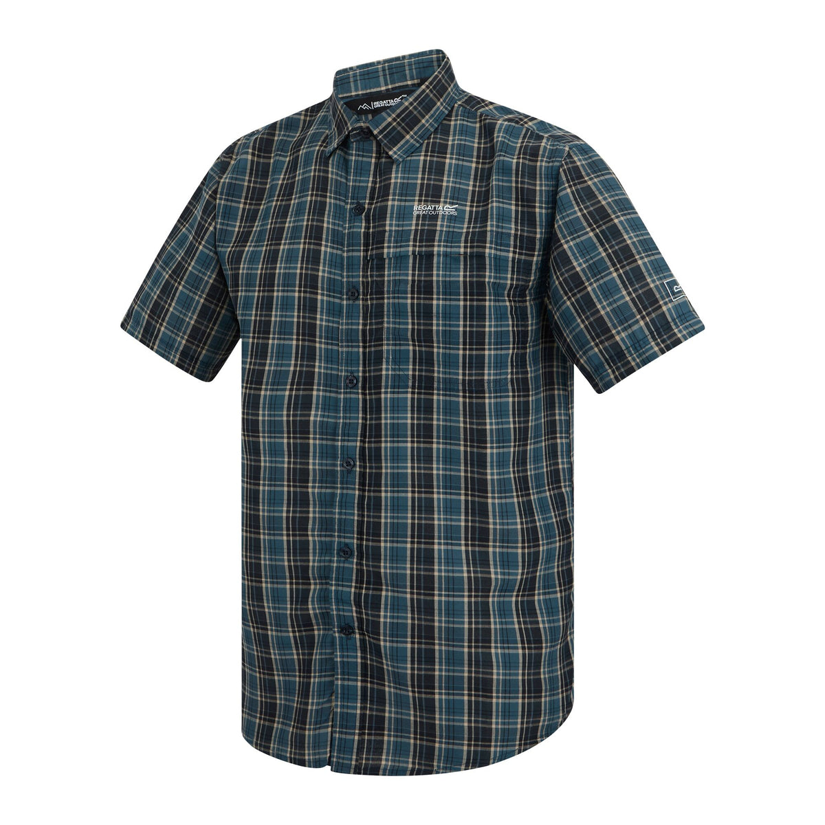 Night Sky - Side - Regatta Mens Mindano Multi Check Short-Sleeved Shirt