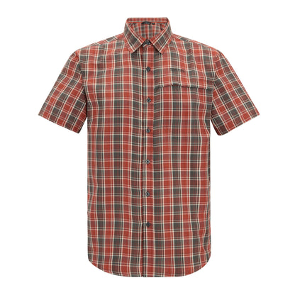Dark Storm - Front - Regatta Mens Mindano Multi Check Short-Sleeved Shirt