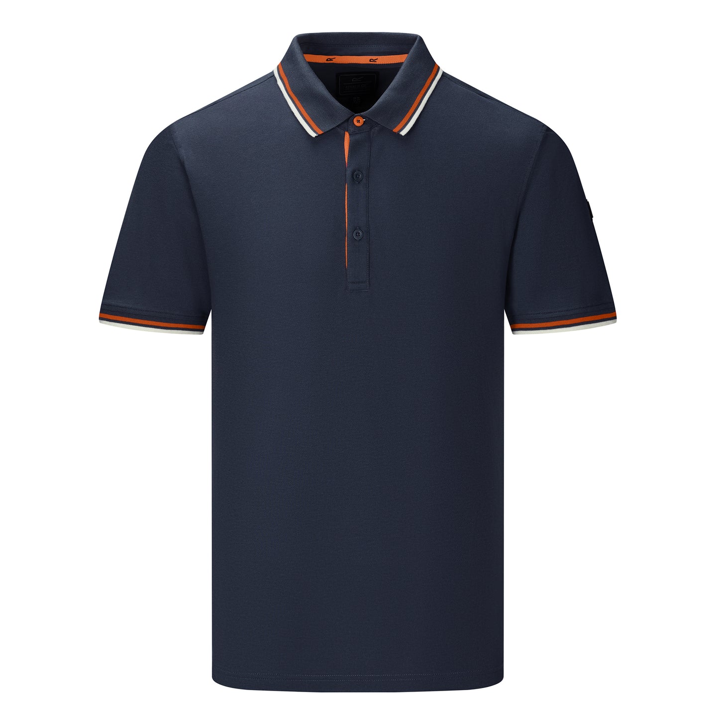 Navy - Front - Regatta Mens Adryan Polo Shirt