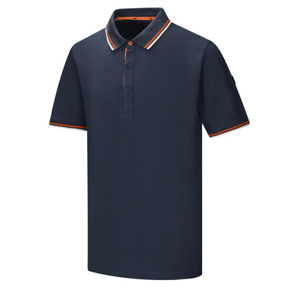 Navy - Side - Regatta Mens Adryan Polo Shirt