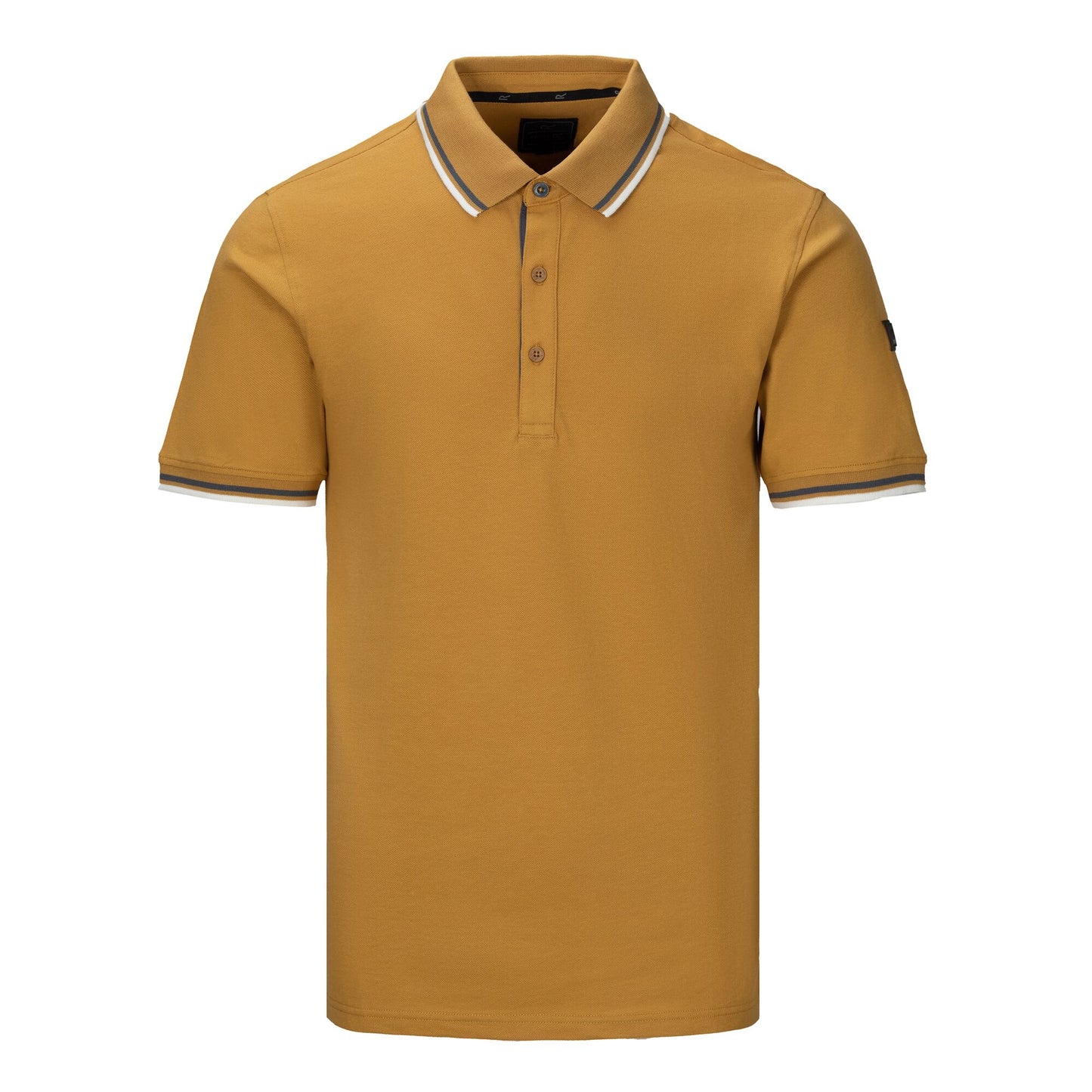 Wood Brown - Front - Regatta Mens Adryan Polo Shirt