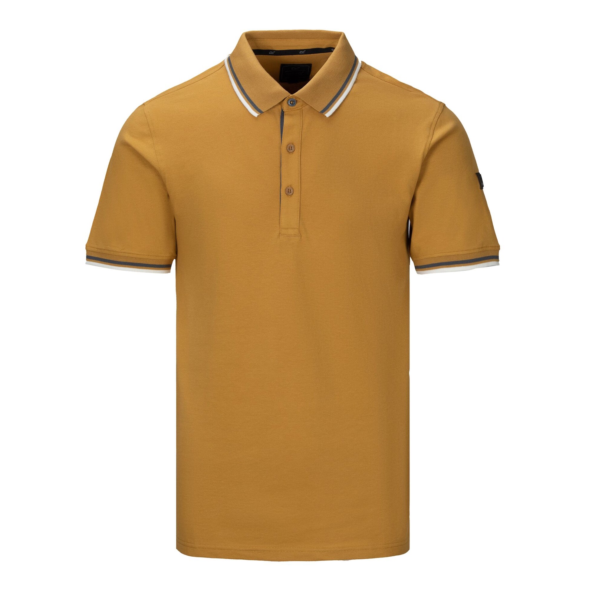 Wood Brown - Front - Regatta Mens Adryan Polo Shirt