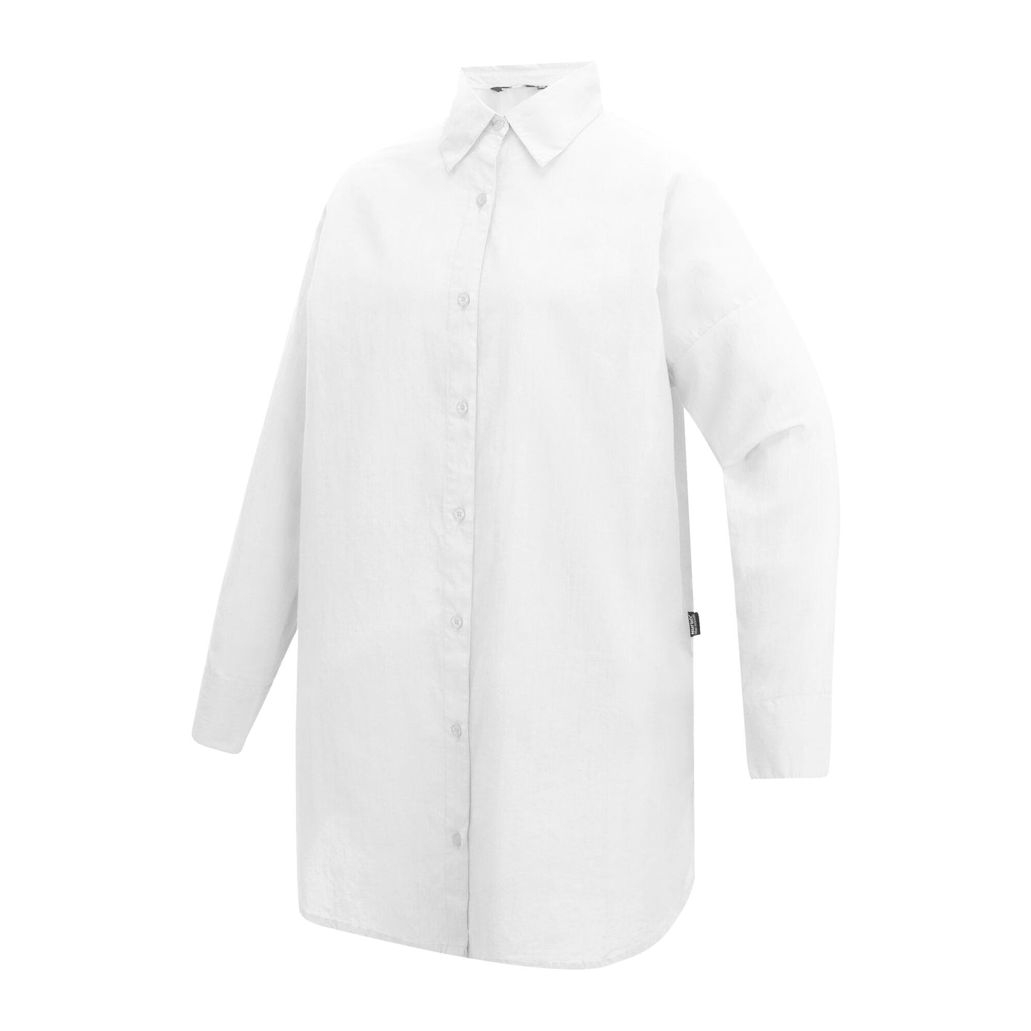 White - Side - Regatta Womens-Ladies Prena Cover Up Plain Beach Shirt