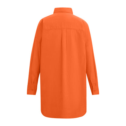 Tangerine Tango - Back - Regatta Womens-Ladies Prena Cover Up Plain Beach Shirt