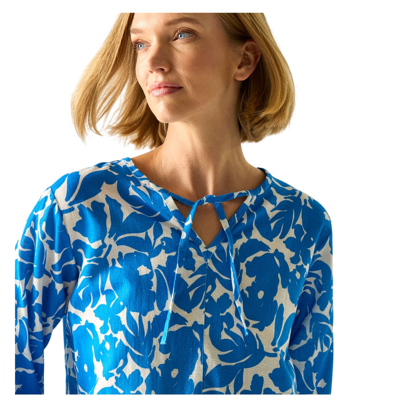 Blue - Side - Regatta Womens-Ladies Primden Fleur Bloom Shirt
