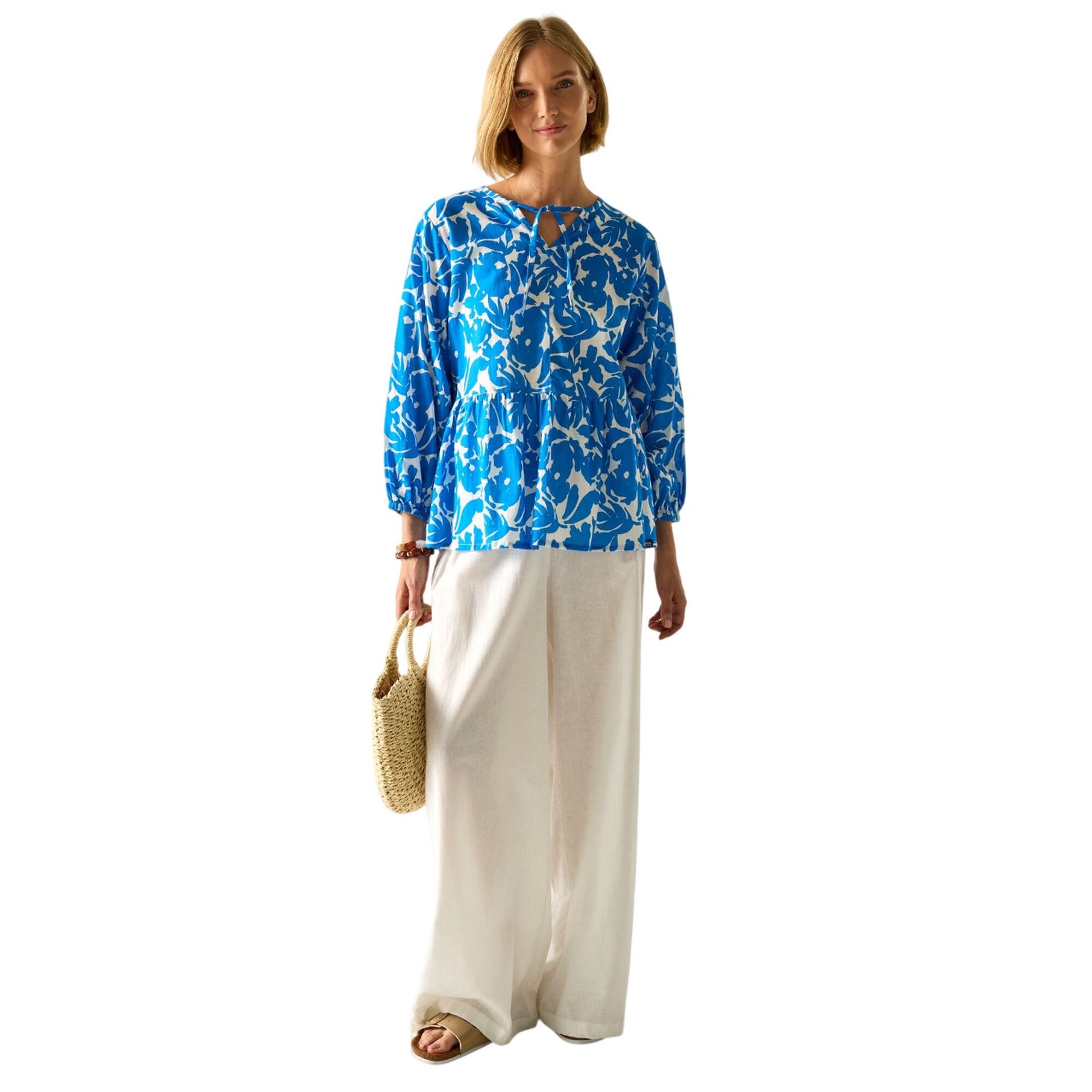 Blue - Lifestyle - Regatta Womens-Ladies Primden Fleur Bloom Shirt