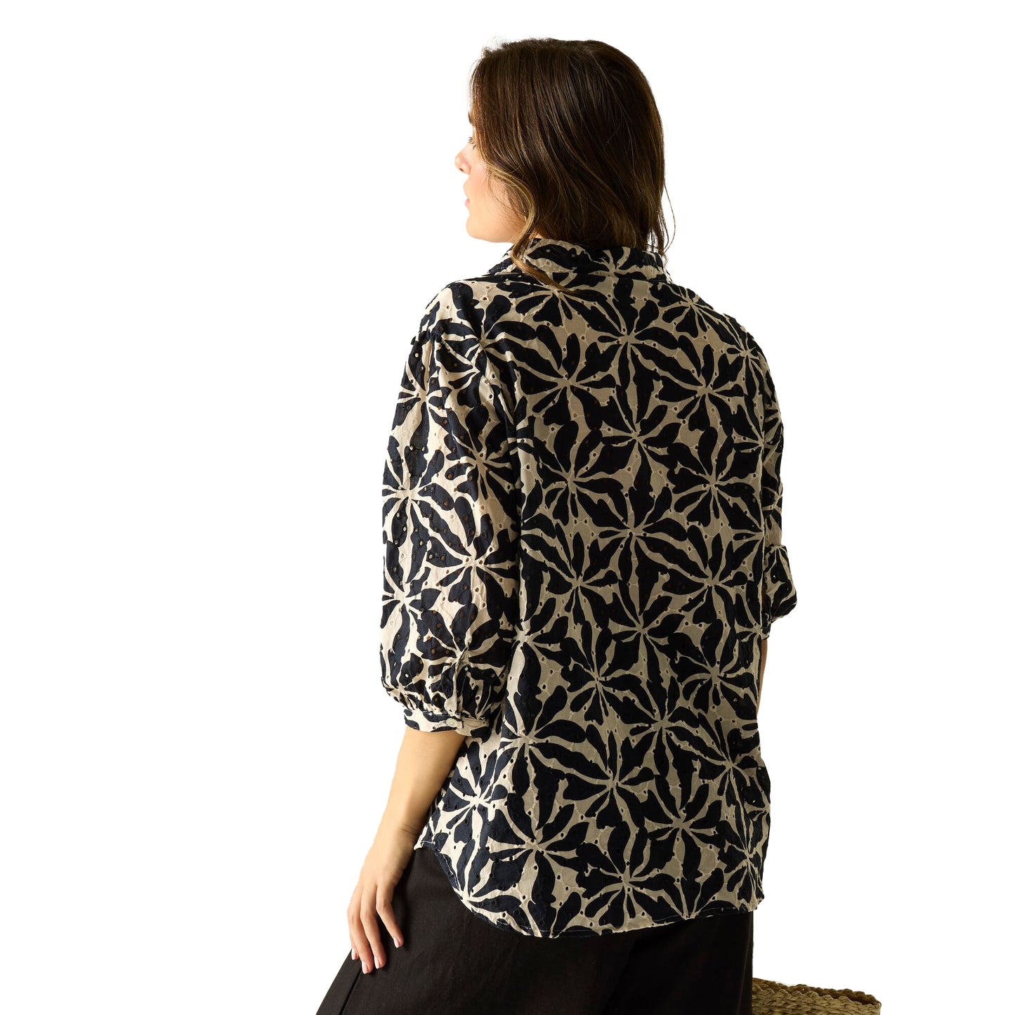 Beige - Pack Shot - Regatta Womens-Ladies Nofino Abstract Floral Shirt