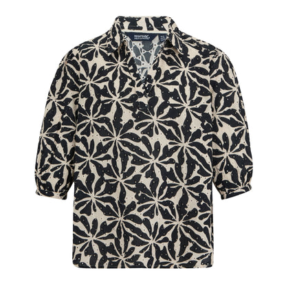 Beige - Front - Regatta Womens-Ladies Nofino Abstract Floral Shirt