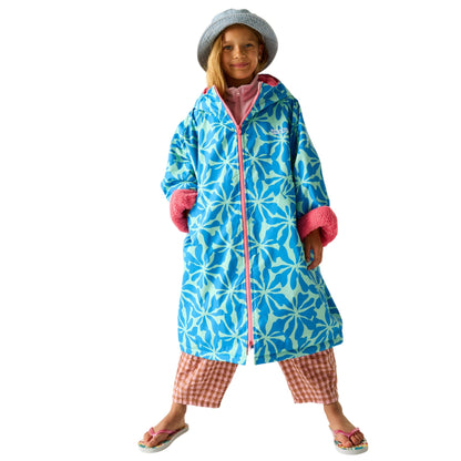 Blue-Pink Lemonade - Lifestyle - Regatta Childrens-Kids Floral Changing Robe