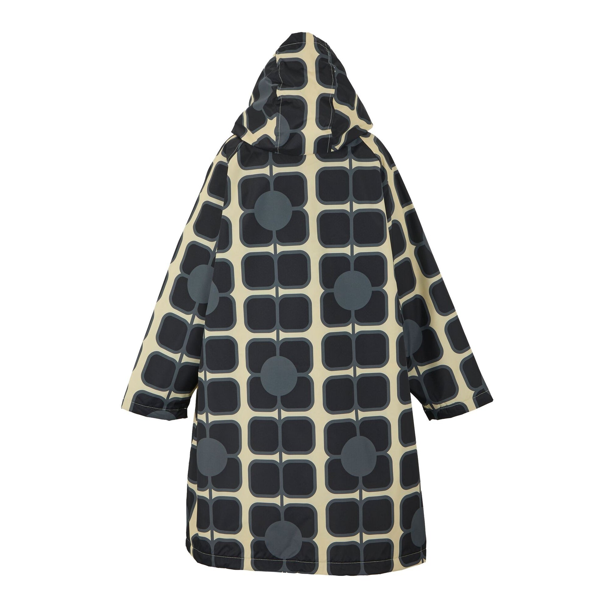 Monochrome - Back - Regatta Girls Orla Kiely Poppy Changing Robe