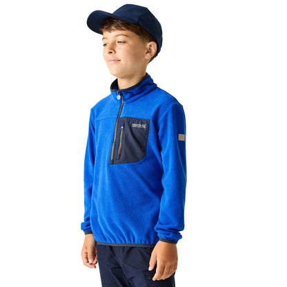 Olympian Blue - Lifestyle - Regatta Childrens-Kids Frankie Half Zip Fleece Top