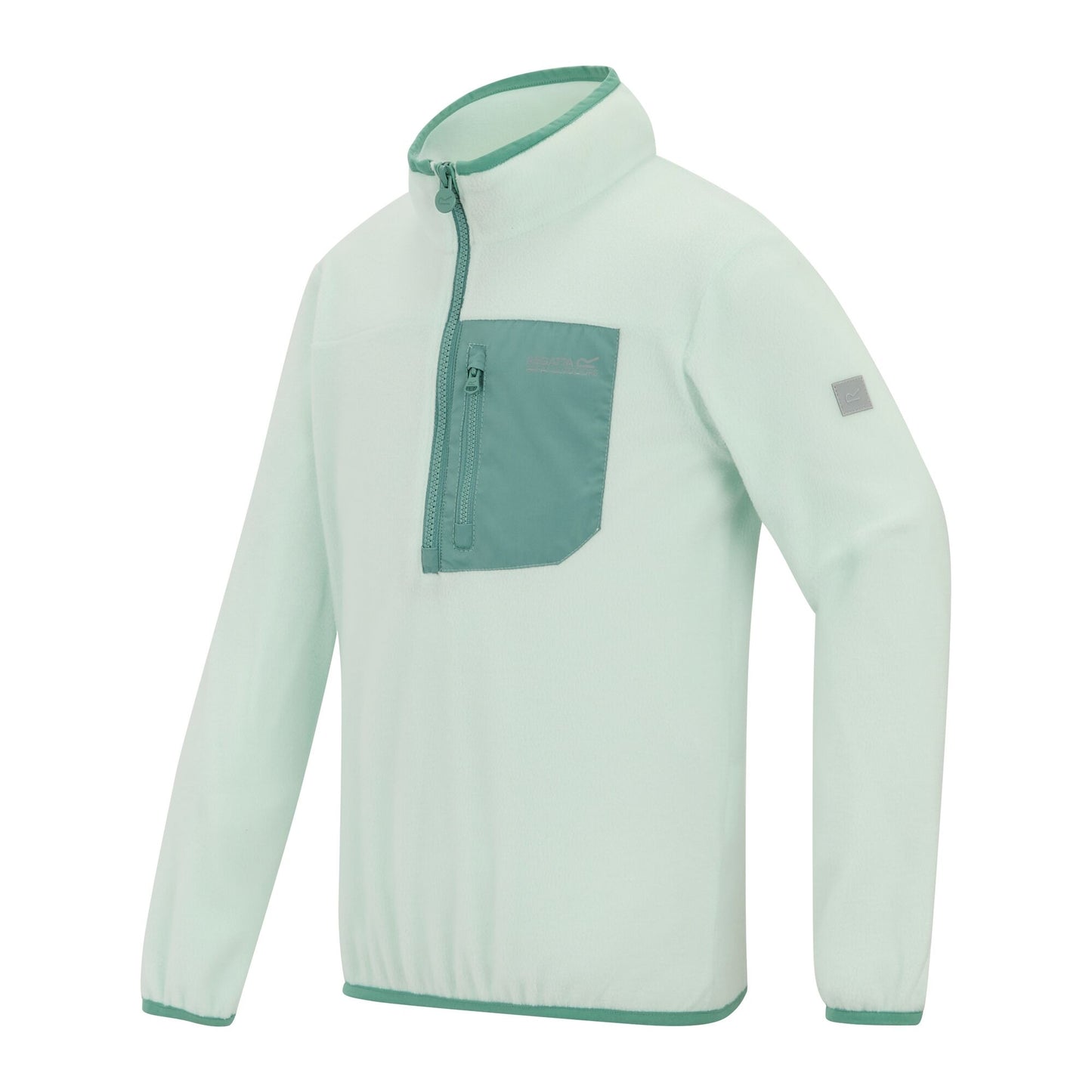 Ocean Mist - Side - Regatta Childrens-Kids Frankie Half Zip Fleece Top