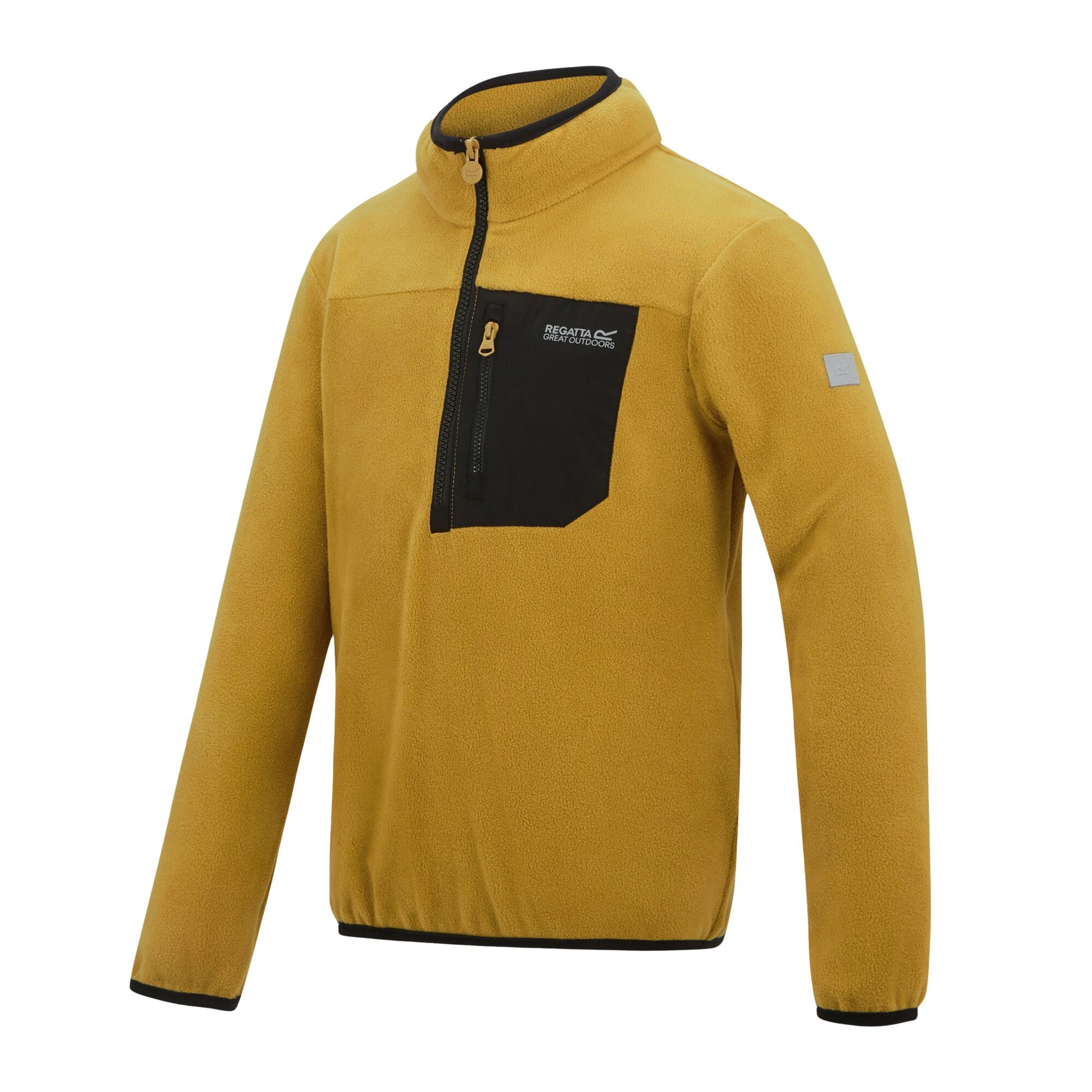 Wood Brown - Side - Regatta Childrens-Kids Frankie Half Zip Fleece Top