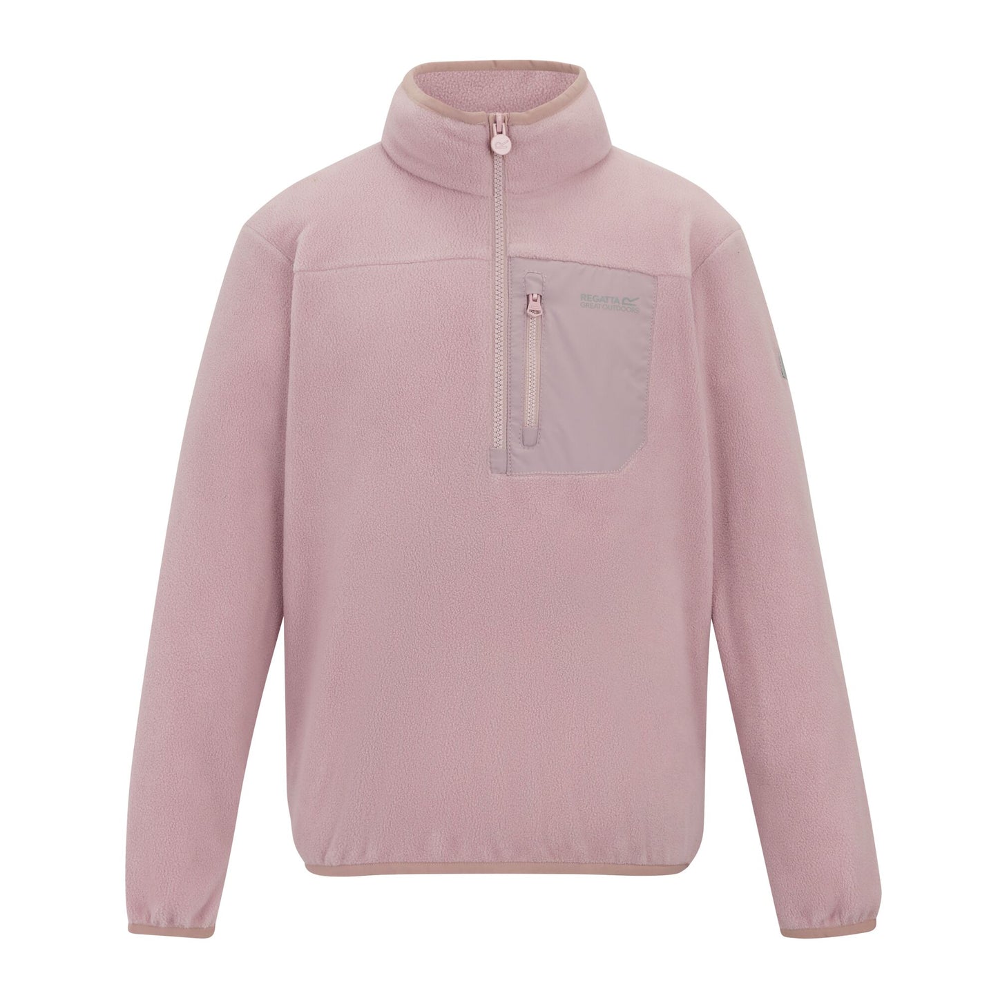 Powder Lilac - Front - Regatta Childrens-Kids Frankie Half Zip Fleece Top