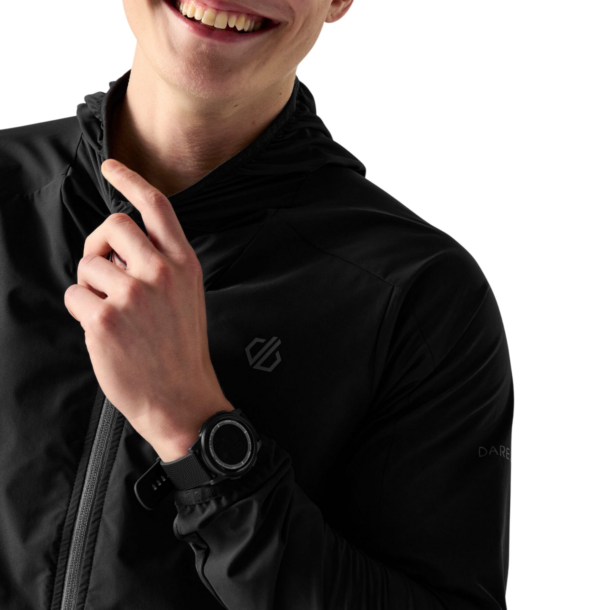 Black - Side - Dare 2B Mens Endurance Stretch Lightweight Jacket