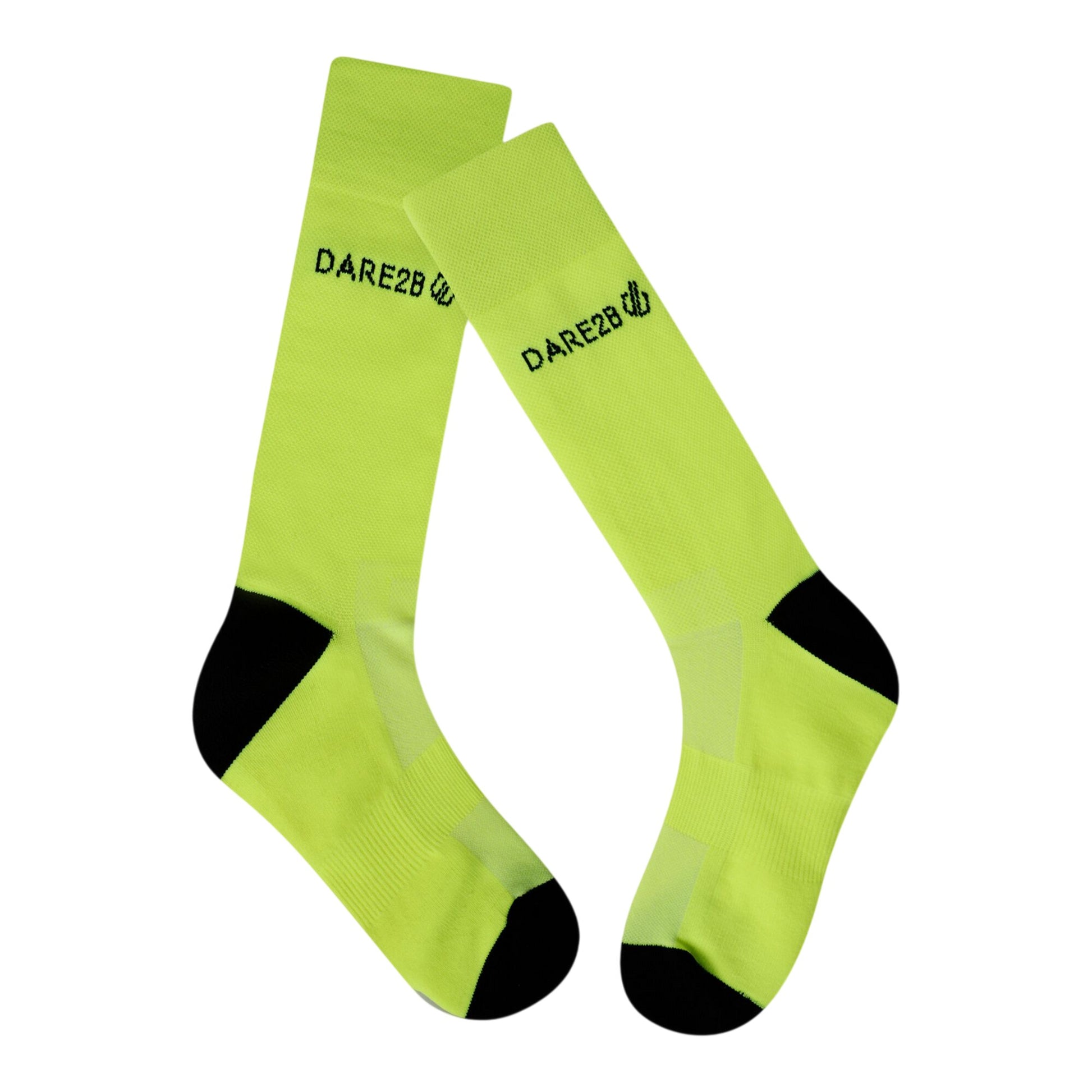 Fluorescent Yellow - Back - Dare 2B Unisex Adult Performance Cycling Socks