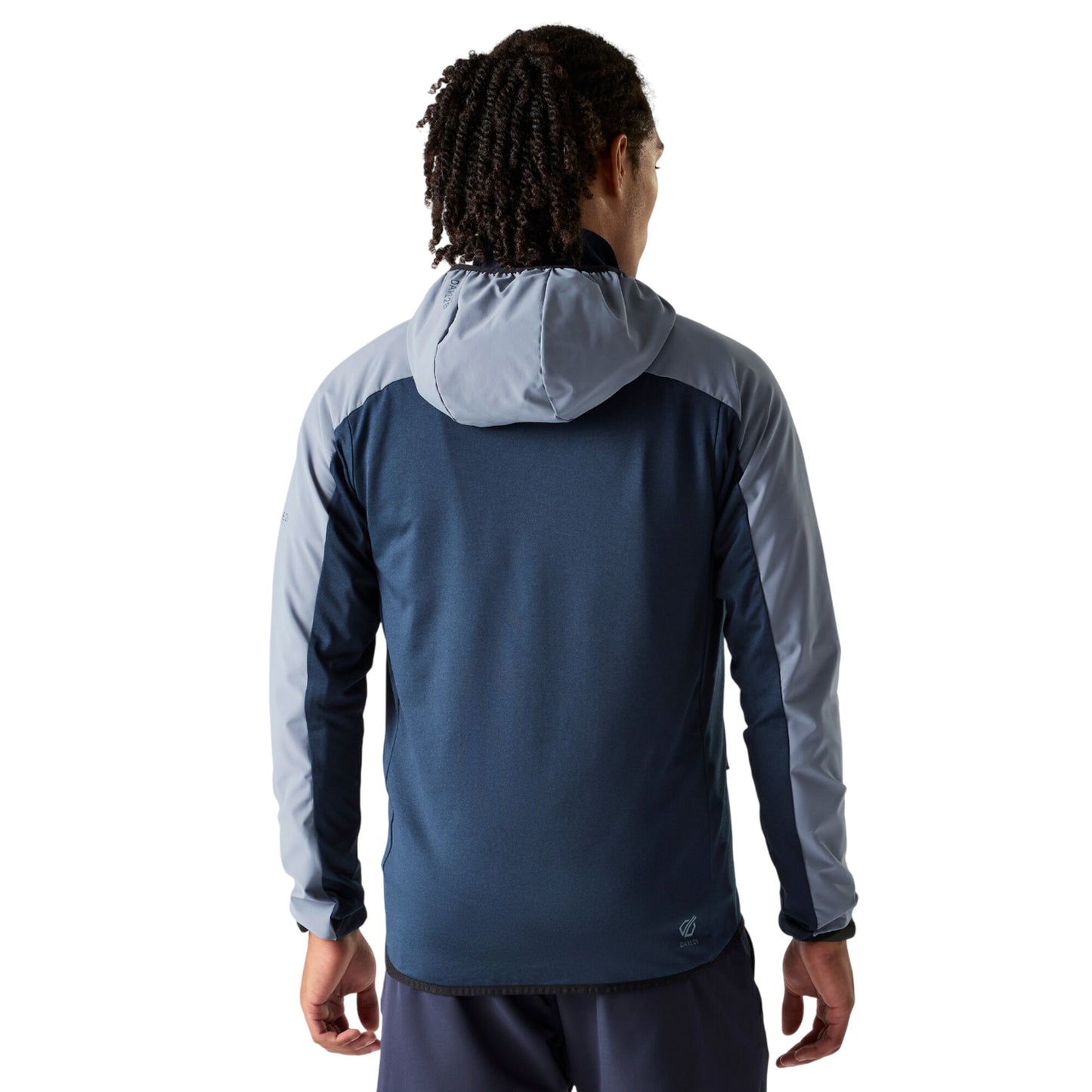 Mercury-Navy - Back - Dare 2B Mens Endurance Two Tone Stretch Midlayer