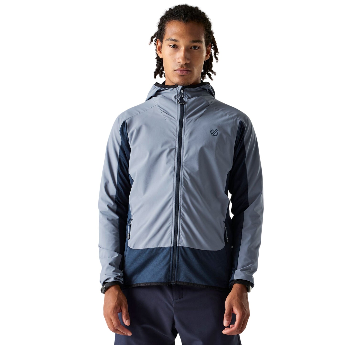 Mercury-Navy - Front - Dare 2B Mens Endurance Two Tone Stretch Midlayer