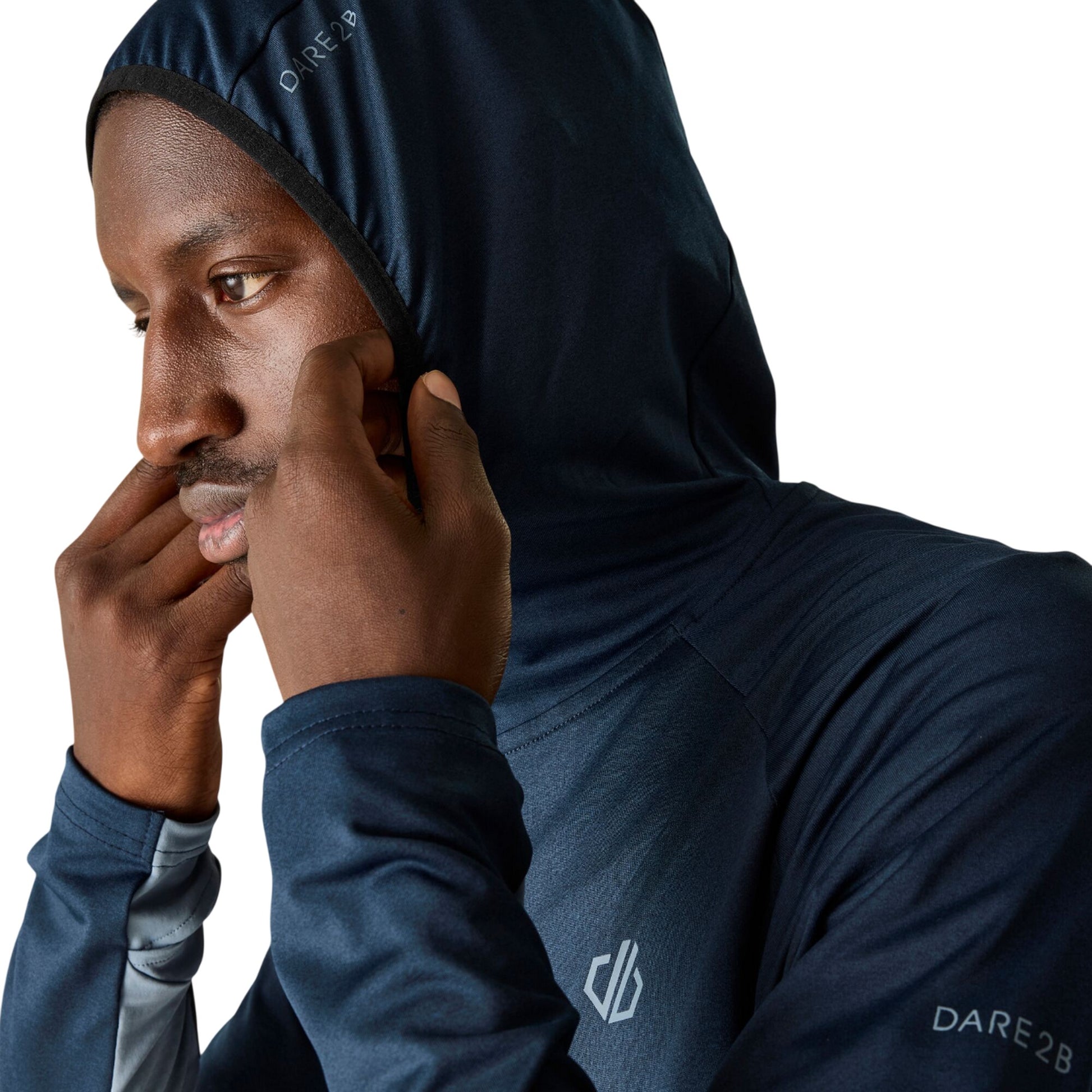 Navy - Side - Dare 2B Mens Assimilate II Logo Midlayer