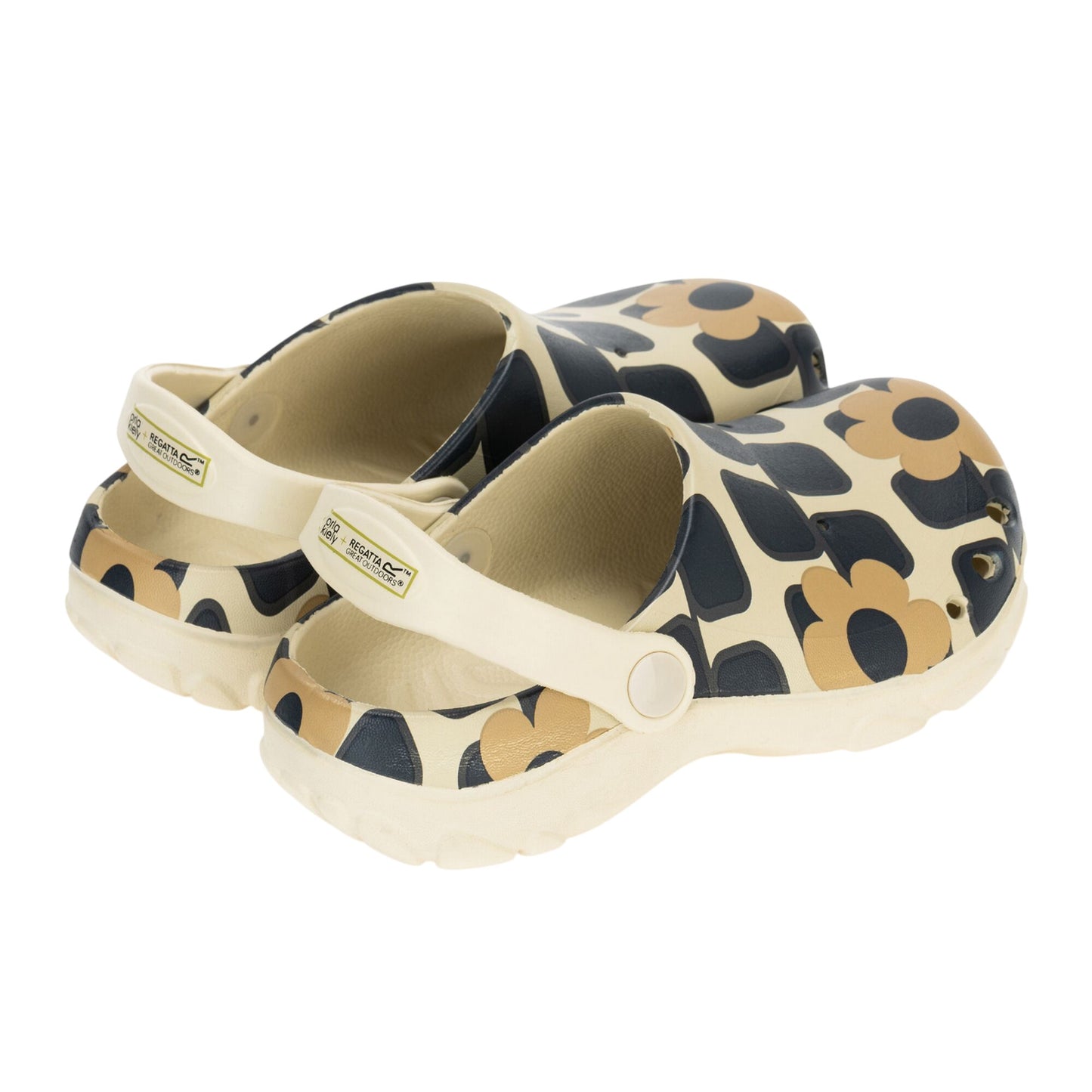 Monochrome - Back - Regatta Childrens-Kids Orla Kiely Giant Flower Clogs
