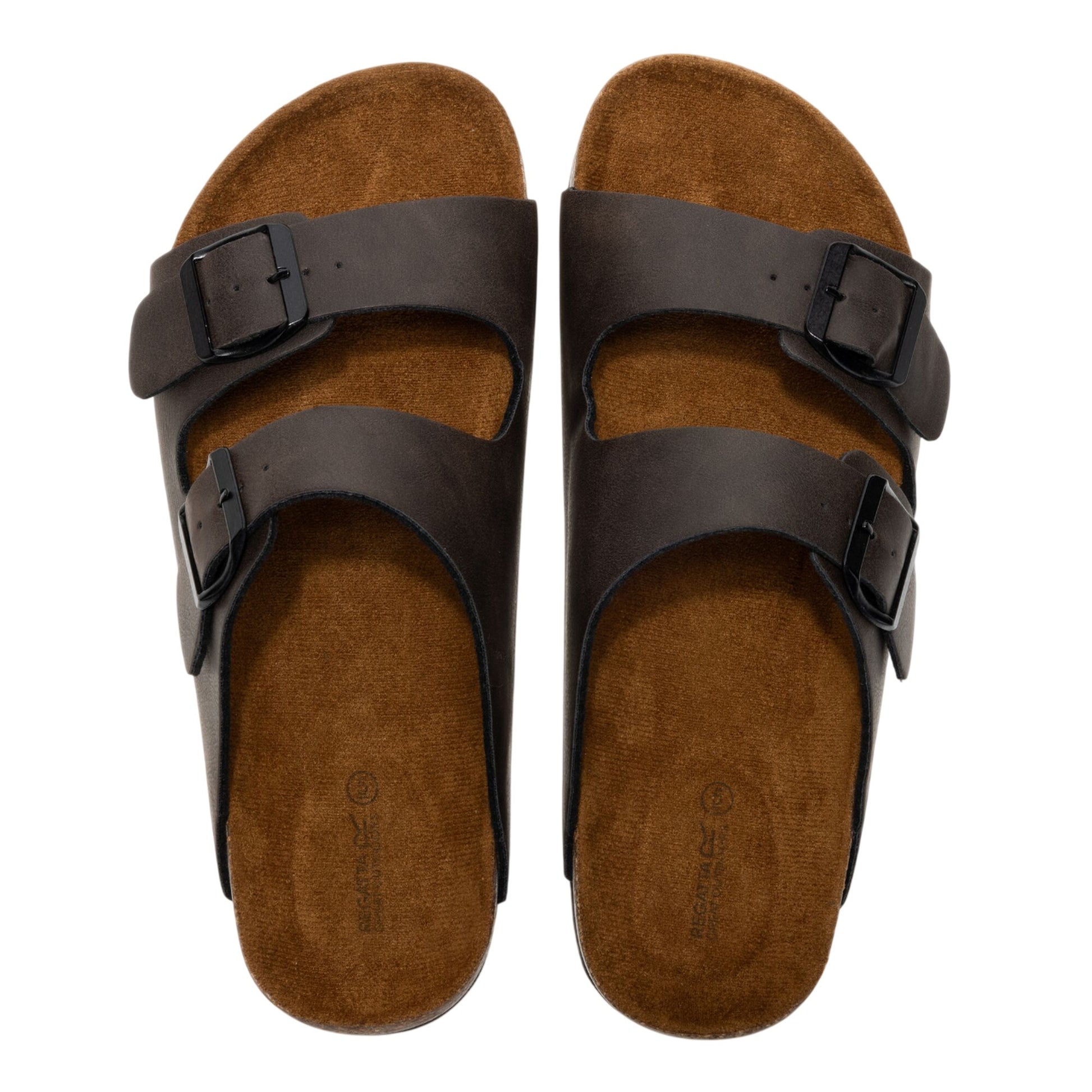 Peat - Close up - Regatta Womens-Ladies Mia Logo Double Strap Sandals