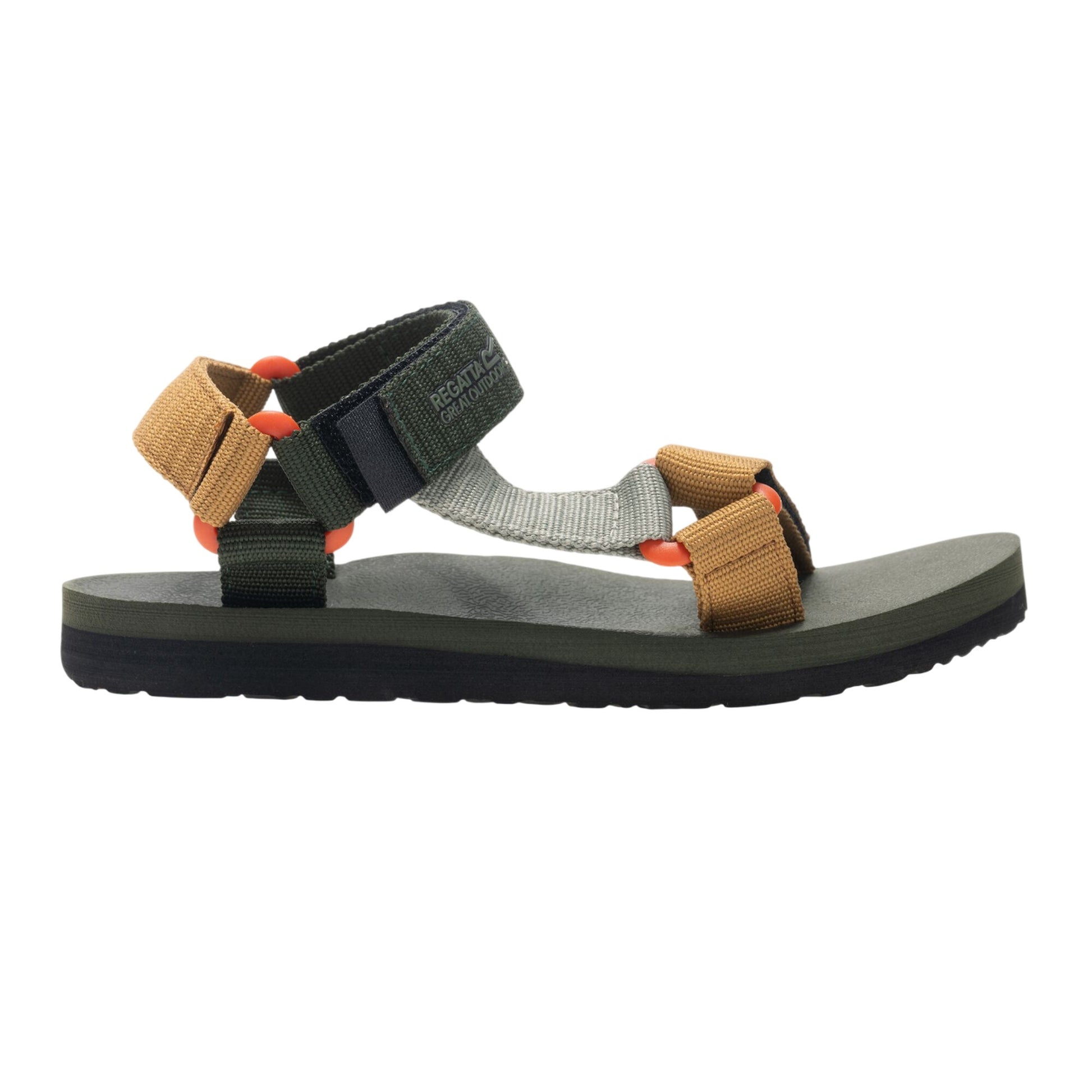 Dark Khaki-Wood Brown - Lifestyle - Regatta Childrens-Kids Vendeavour Sandals